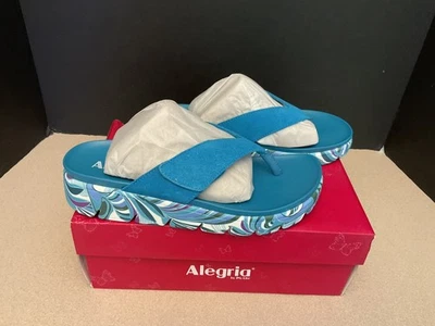 ¡Nuevo! Sandalias para mujer Alegria Astara “I Got You Babe” verde azulado. Talla 39-US 9. ¡Impresionante! Foto 1 de 4