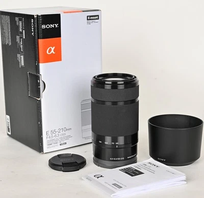 EX+++ Sony E 55-210mm f4.5-6.3 OSS APS-C Telephoto Zoom Lens in Box - Image 1 of 4