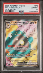 2025 Pokemon JTG EN - Journey Together Iono's Bellibolt EX #172 Ultra Rare PSA 10 - Bild 1 von 2
