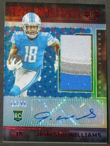 JAMESON WILLIAMS 2022 Panini Illusions Rookie Patch Autograph #113 (16/99) Lions - Picture 1 of 2