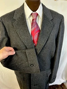 Cappotto uomo vintage anni 60 tweed trench coat RICHMAN BROTHERS lana tg 40 - Foto 1 di 9