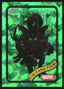 FIN FANG FOOM 2025 TOPPS CROMO MARVEL VERDE ZAFIRO #53 50/99 - Imagen 1 de 3