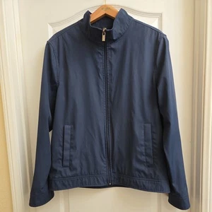 Haggar Mens Medium Jacket Navy Blue Vintage Spring/Summer Coat - Picture 1 of 14