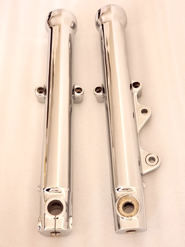 HARLEY DAVIDSON DYNA SPORTSTER HORQUILLA CROMADA PATAS INFERIORES/DESLIZADORES 39mm 1988-1999 Foto 1 de 1