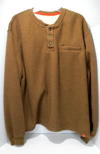The American Outdoorsman Thermo Waffle Henley Herren XXL Langarm Sherpa Braun - Bild 1 von 9