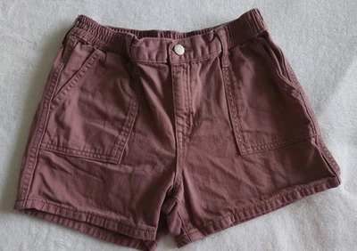 Pantalones Cortos Chinos Cintura Elástica Rosa Malva Talla 14 Azul Marino Antiguo 3" Entrepierna Foto 1 de 4