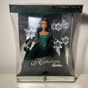 2004 Holiday Barbie Special Edition African American Green Velvet Dress - Picture 1 of 7