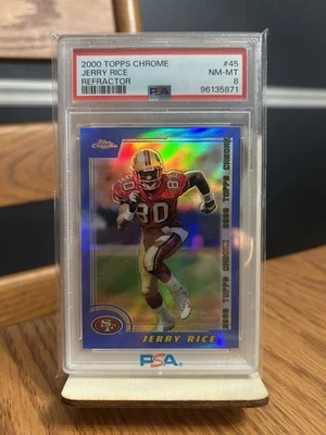 2000 Jerry Rice Topps Chrome Refractor #45 PSA 8 NM-MT 49ers HOF MVP SBx3 GOAT - Image 1 of 2