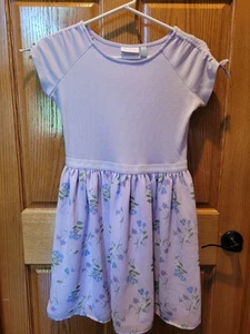 Children's Place Girl's Floral Ribbed Fit & Flare Dress EJ3 Purple Size 16 NWT - Picture 1 of 4