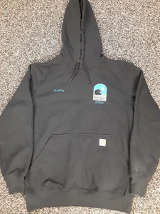 Carhartt Rain Defender Heavyweight Hoodie Loose Fit Mens Medium Black 100615 - Picture 1 of 8