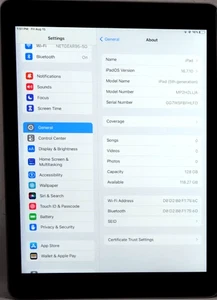 Apple iPad 5ta generación 128 GB gris espacial (A1822) DESBLOQUEADO solo WiFi *USADO/PROBADO* - Imagen 1 de 14