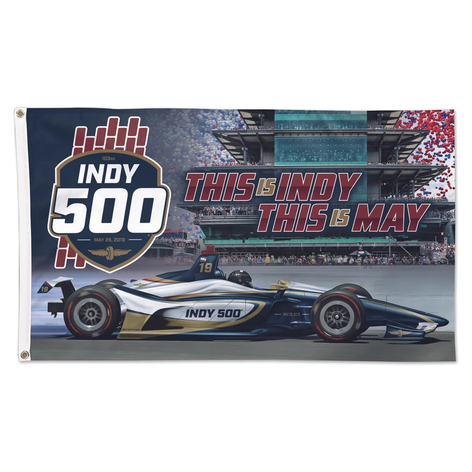 2019 Indianapolis 500 103rd Running Event Collector Flag Banners 3' X 5'