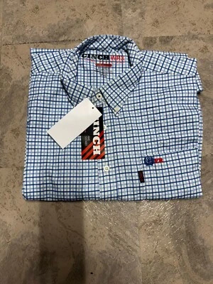 Camisa Cinch FR WRX para hombre a cuadros manga larga con botones ropa de trabajo occidental xl, 2xl Foto 1 de 2