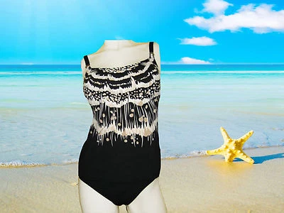 NUEVO CONJUNTO TRAJE DE BAÑO TANKINI GOTTEX JUPITER negro marfil talla 8 Foto 1 de 4