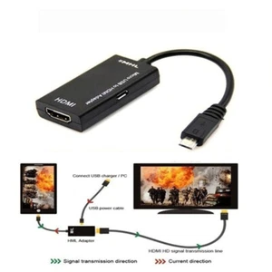 MHL Type-A USB & Micro USB to HDMI Adapter Cable for Android Phone Tablet TV - Picture 1 of 9
