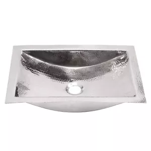 Fregaderos Nantucket TRS martillados a mano acero inoxidable rectangular fregadero de baño - Imagen 1 de 3