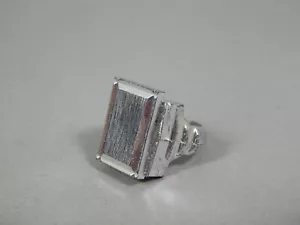 SPIELZEUG: Schmuck D/EU 70er Jahre - Ring "Rechteck silber" - Bild 1 von 1