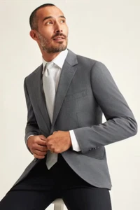 Bonobos Daily Grind Slim Fit Men's 38S GRAY Wool Suit Jacket Blazer NEW - Picture 1 of 15