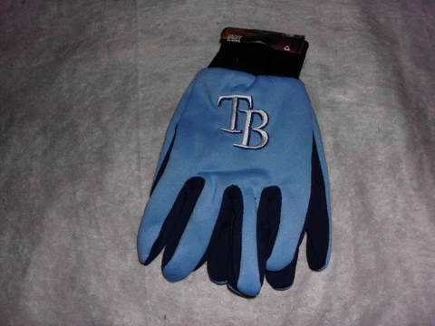 TAMPA BAY RAYS MBL utility gloves, adult M/L, new Cover