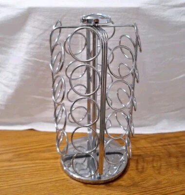 Keurig K Cup Pods Giratorio Plateado Cromo Carrusel Soporte Árbol Usado Foto 1 de 4