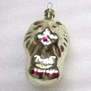 Vintage Russische UdSSR Silber Glas Weihnachtsschmuck Christbaumschmuck Löwe - Bild 1 von 6