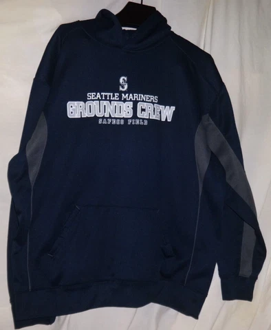 Seattle Mariners GROUNDS CREW Pullover Hoodie RARE Sz XL Safeco Field Cover
