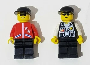 Lot (2) Genuine Lego System Classic Town Minifigures From Set #6333 Race & Chase - Picture 1 of 2