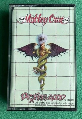Motley Crue  Dr Feelgood Cassette Tape 1989 Elektra VG Rock Metal 80s  - Image 1 of 2