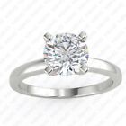 Solid 14K White Gold UK Certified 2.30carat Round Cut Moissanite Engagement Ring