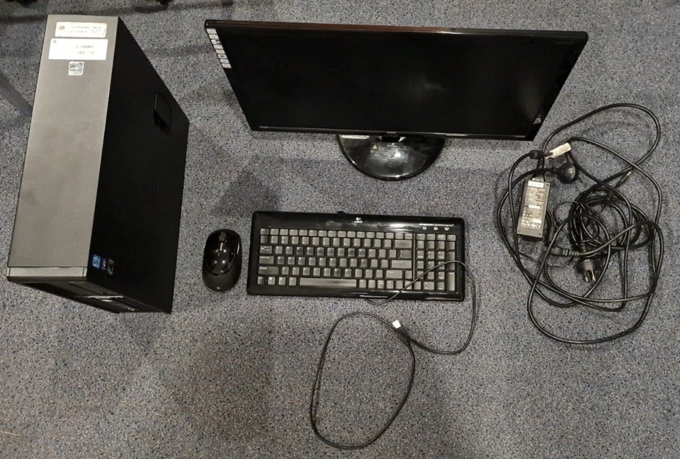 HP Pro 6300 SFF i7-3770 8GB 250GB SSD + AOC 23 Inch Monitor + K/Board + Mouse - Image 1 of 4
