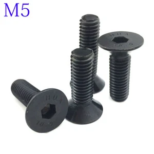 M5 5mm DIN7991 Black 10.9 Class Alloy Steel Hex Socket Countersunk Head Screw - Picture 1 of 5