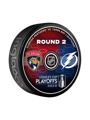 2022 Stanley Cup Playoffs Dueling Puck Florida Panthers and Tampa Bay Lightning Cover