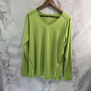 Duluth Shirt Damen Large Grün Langarm UPF Sonne Neon Limette Polygiene - Bild 1 von 13