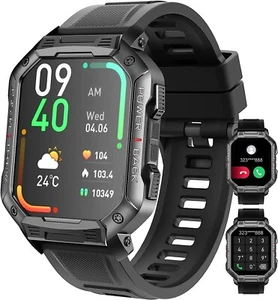 🔥Tactical Smart Watches for Men, Bluetooth Call, IP68 Waterproof 1.83'' Watch🔥 - Picture 1 of 6