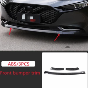Front Bumper Bottom Bezel Trim Cover ABS Carbon 2021-2023 For Mazda 3 Axela 3P - Foto 1 di 7
