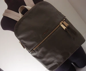 Zaino Michael Kors verde oliva taglia media nylon/bordo in pelle/hardware oro - Foto 1 di 13