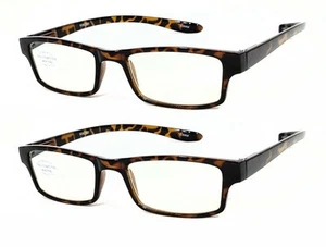 GLARE-X40 Anti-Glare Computer Readers 2-Pack Neck Hanger Temples Rectangle - Picture 1 of 14