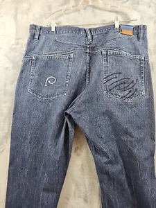 Vintage Roca Wear Jeans Herren blau baggy gerades Bein Hip Hop bestickt 42x31 - Bild 1 von 12