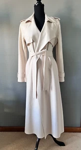 NEW SABA Karla Wool Longline Trench Coat Soft Stone Size 8 - No Tag - Picture 1 of 9
