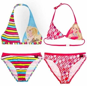 Licensed Kids Girls Barbie Bikini Beach Swimwear Swimming Costume Age 2-8 Years - Picture 1 of 3