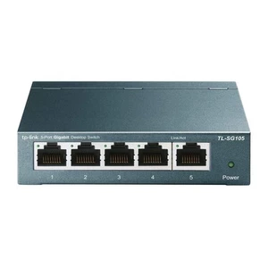 TP-Link 5 Port Switching Hub 10/100/1000Mbps Gigabit Metal housing setting No re - Picture 1 of 7