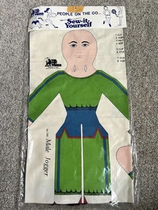 ¡Jogger masculino con peluca TOY WORKS SEW-IT-YOURSELF PEOPLE ON THE GO! Años 80 sin cortar - Imagen 1 de 3