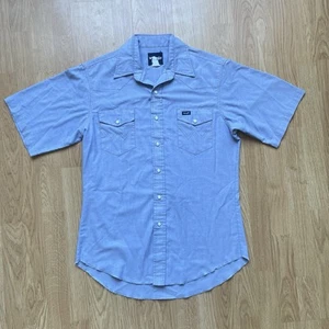 Camisa vintage Wrangler Pearl abotonada a presión azul claro talla 15 1/2 grande - Imagen 1 de 4