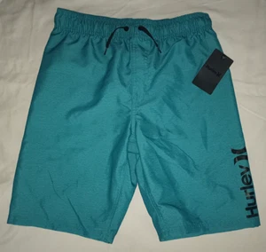 😃Hurley AQUA Drawstring Boys Swim Trunks Board Shorts L Large NWT NEW $35 - Picture 1 of 10