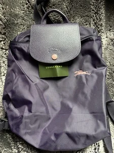 Longchamp Le Pliage Classic Nylon Backpack with Leather Trim With Original Tag - Picture 1 of 3