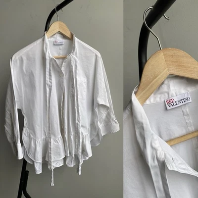 Blusa blanca para mujer Valentino roja talla 40 Foto 1 de 4