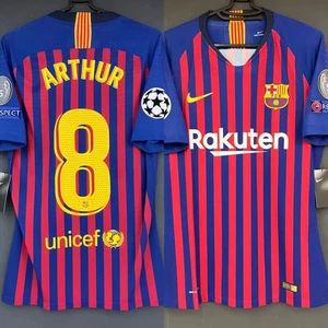Barcelona 17 18 Arthur Player Issue Jersey M New with Tags Nike Authentic Japan - Picture 1 of 14