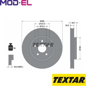 2x BRAKE DISC 92272205 FOR JEEP GRAND/CHEROKEE/VAN/IV DODGE DURANGO EXN 3.0L - Picture 1 of 8