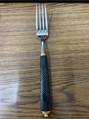 Yamazaki BYZANTINE Black GA Laslo  Silverware Dinner Fork Stainless BRAND NEW - Image 1 of 2