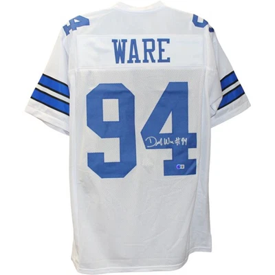 Jersey Demarcus Ware Autografiado/Firmado Estilo Profesional Blanco XL Beckett Witness 51828 Foto 1 de 4